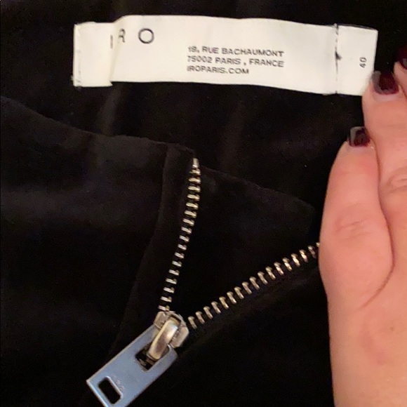 IRO Rome Pant in black velvet sz 40 (large) - Picture 7 of 13